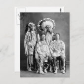 Carte Postale Crow Indian Group Portrait, début des années 1900 (Devant / Derrière)
