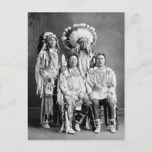 Carte Postale Crow Indian Group Portrait, début des années 1900 (Devant)