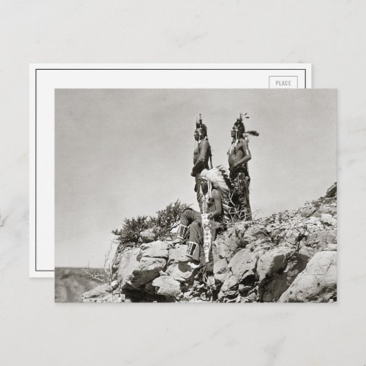 Carte Postale Crow Indians On Cliff, 1905 (Devant / Derrière)