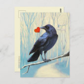 Carte postale Crow Love Pastel (Devant / Derrière)