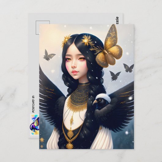 Carte Postale Crow Princess, poste (Devant / Derrière)