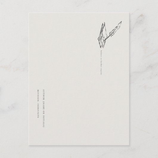 Carte Postale Crow-Quilled Pages- Jane Austen inspired Postcard (Devant)