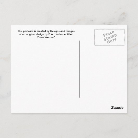 Carte postale CROW WARRIOR (Dos)