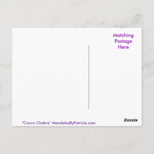 Carte postale "Crown Chakra" (Dos)