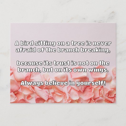 Carte Postale Croyance Empath Citation d'encouragement positif (Devant)