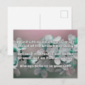 Carte Postale Croyance Empath Citation d'encouragement positif (Devant / Derrière)