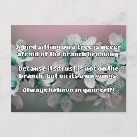 Carte Postale Croyance Empath Citation d'encouragement positif (Devant)