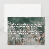 Carte Postale Croyance Empath Citation d'encouragement positif (Devant / Derrière)