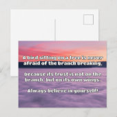 Carte Postale Croyance Empath Citation d'encouragement positif (Devant / Derrière)