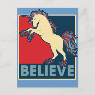 Carte Postale Croyez en la licorne