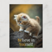 Carte Postale Croyez en votre chat inspirant (Devant)