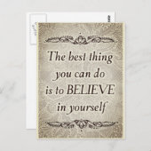 Carte Postale Croyez en vous - Citation motivationnelle élégante (Devant / Derrière)