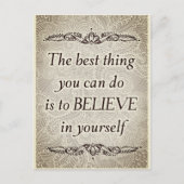 Carte Postale Croyez en vous - Citation motivationnelle élégante (Devant)