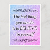 Carte Postale Croyez en vous - Citation motivationnelle élégante (Devant)
