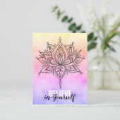 Carte Postale Croyez En Vous Lotus Mandala (Debout devant)