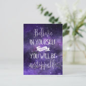 Carte Postale Croyez En Vous-Même Citation (Debout devant)