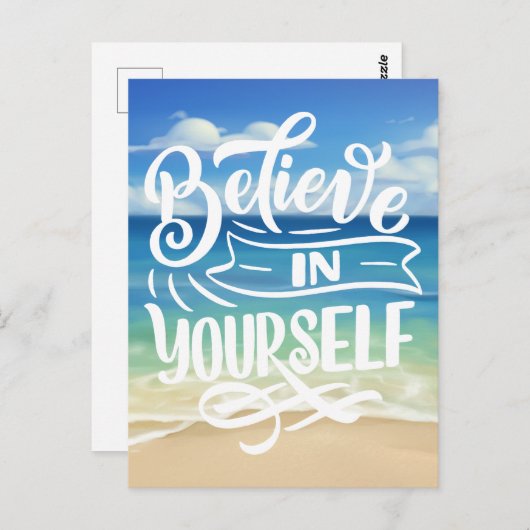 Carte Postale Croyez En Vous-Même, Citations (Devant / Derrière)