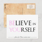 Carte Postale Croyez en vous-même - soyez vous motivation citez  (Devant / Derrière)