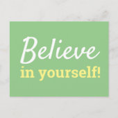 Carte Postale Croyez en vous Motivation Citation Vert Blanc (Devant)