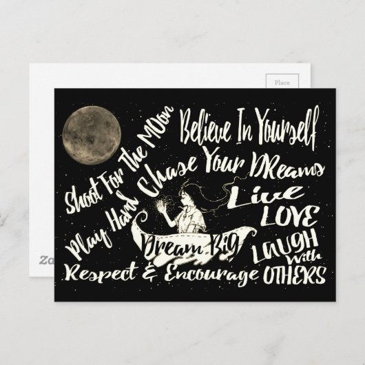 Carte Postale Croyez en vous Rêvez amour Respect encouragez (Devant / Derrière)