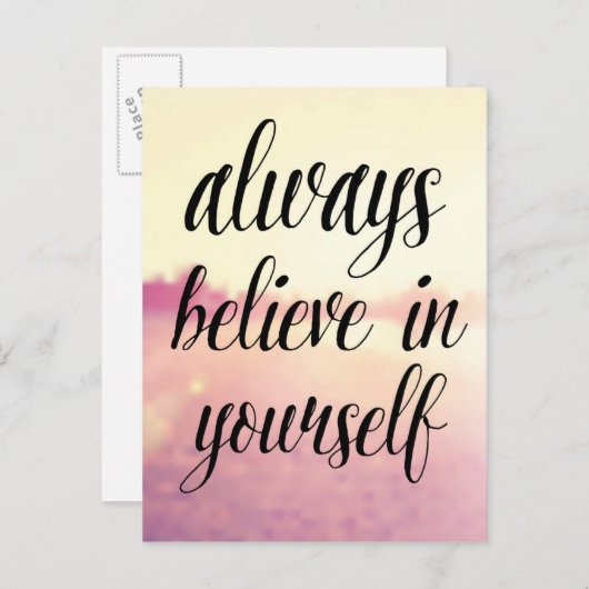 Carte Postale Croyez Toujours En Vous 2 (Devant / Derrière)