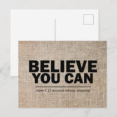 Carte Postale Croyez-vous drôle perte de poids régime inspirant (Devant / Derrière)