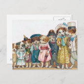 Carte Postale "Cru de la famille de chien" (Devant / Derrière)