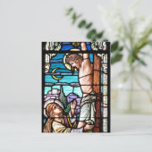 Carte Postale Crucifixion de Jésus - Vitre en verre (Debout devant)