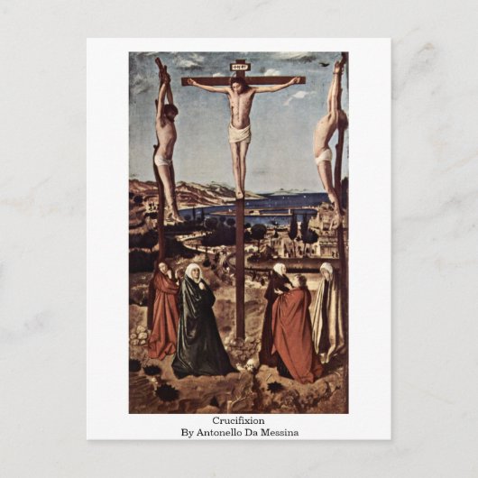 Carte Postale Crucifixion Par Antonello Da Messina (Devant)