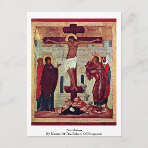 Carte Postale Crucifixion Par Maître De L'École De Novgorod