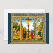 Carte Postale Crucifixion Renaissance du Christ (Devant / Derrière)