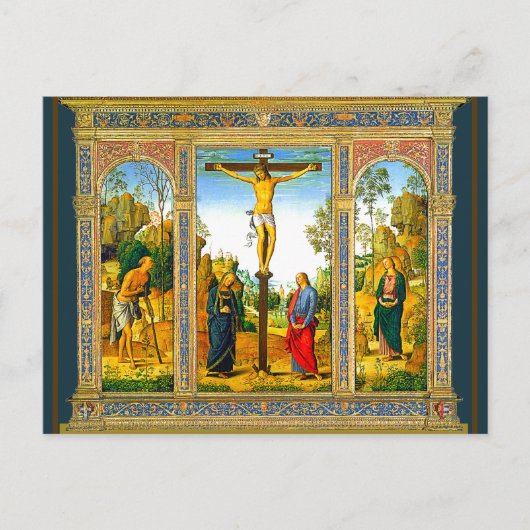 Carte Postale Crucifixion Renaissance du Christ (Devant)