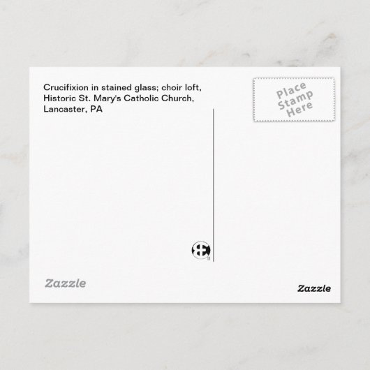 Carte postale Crucifixion (Verre Trait) (Dos)