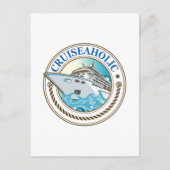 Carte Postale Cruiseaholic Cruise Navire Vacances Croisière Love (Devant)