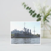 Carte Postale Cruiser Aurora. Postcard (Debout devant)