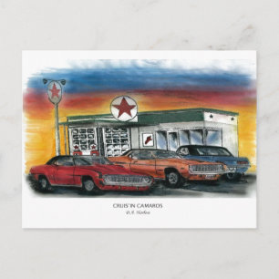 Carte postale - Cruis'in Camaros