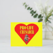 CARTE POSTALE CRUSADER ANTI-AVORTEMENT (Debout devant)