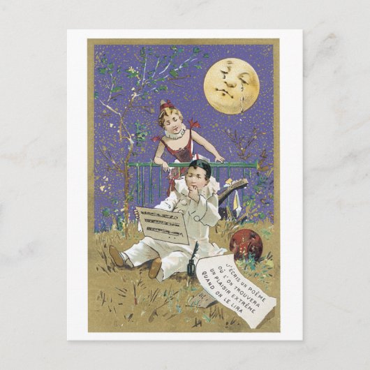 Carte Postale Crying Moon Poem Victorian (Devant)