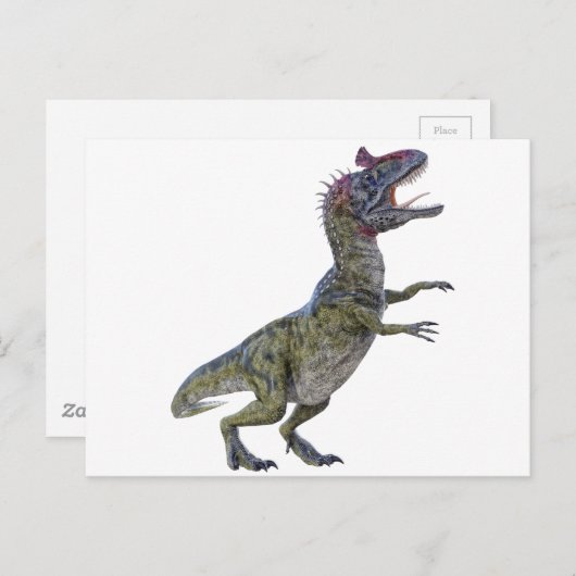 Carte Postale Cryolophosaurus dans le profil latéral (Devant / Derrière)
