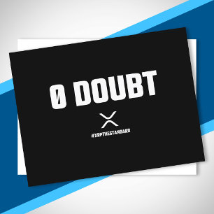 Carte Postale Crypto de mème XRP Crypto crypto 0 devis de doute