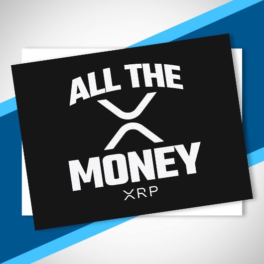 Carte Postale Crypto Meme XRP Cryptodevise Tout l'argent Citatio