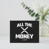 Carte Postale Crypto Meme XRP Cryptodevise Tout l'argent Citatio (Debout devant)