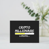 Carte Postale Crypto Millionaire Chargement Bitcoin (Debout devant)