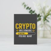 Carte Postale Crypto Millionaire Chargement Crypto Devise (Debout devant)