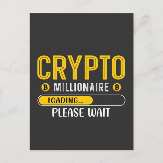 Carte Postale Crypto Millionaire Chargement Crypto Devise (Devant)