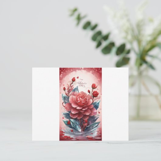 Carte Postale Crystal Blooms of Love : Saint Valentin Salutation (Debout devant)