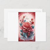 Carte Postale Crystal Blooms of Love : Saint Valentin Salutation (Devant / Derrière)