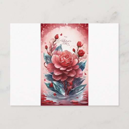 Carte Postale Crystal Blooms of Love : Saint Valentin Salutation (Devant)