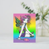 Carte postale "Crystal" Candy Rainbow Butterfly Fa (Debout devant)
