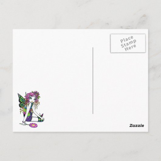 Carte postale "Crystal" Candy Rainbow Butterfly Fa (Dos)